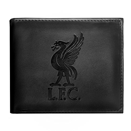 Liverpool FC - Cartera oficial con el escudo grabado - Negro - Negro
