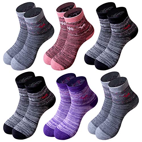 L&K Pack de 6 Calcetines Socks para mujer algodón unisex invierno 92263 39-42