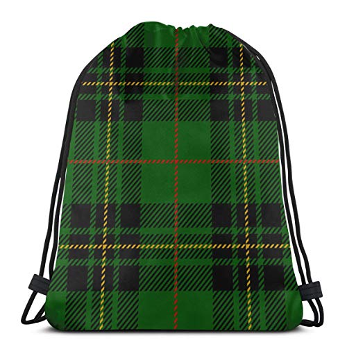 lkjhg478 Scottish Tartan Plaid Gym Bag For Women Men Mochila con cordón 36 x 43cm / 14.2 x 16.9 Pulgadas