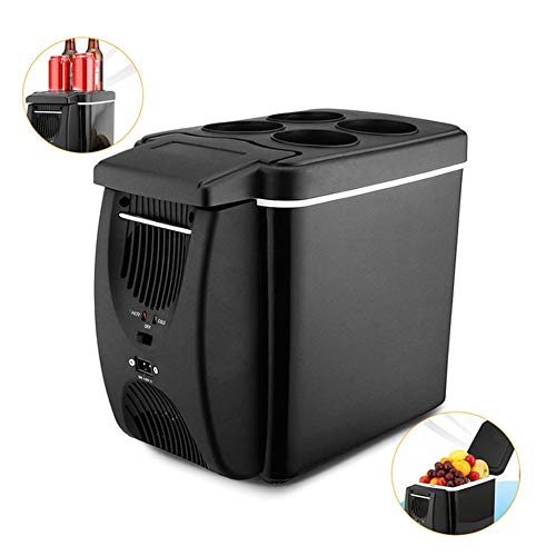 LLX 6L Mini Refrigeradores para Automóvil Refrigerador Refrigerador Refrigerador Refrigerador 12V Viaje Refrigerador Eléctrico Caja Congelador con 4 Agujeros Stand