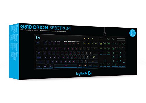 Logitech G810 - Teclado mecánico RGB para Gaming Orion Spark, distribución QWERTY español, Color Negro