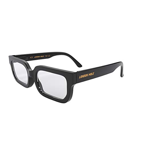 LONDON MOLE Eyewear | ICY Gafas de Lectura | Cool Readers | Hombres Mujeres Unisex | Negro Mate | +2.0