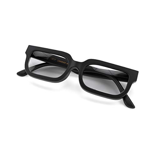 LONDON MOLE Eyewear | ICY Gafas de Lectura | Cool Readers | Hombres Mujeres Unisex | Negro Mate | +2.0