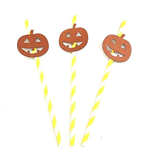 Longsing Pajitas Desechables de Halloween Pajitas de Papel para Beber 18 Pack Party Cocktails de Paja Pajitas Decorativas Party Decoration Supplies