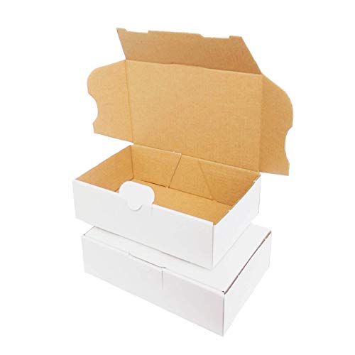 Lote de 50 cajas 160 x 110 x 50 mm Cajas de Post plegables Blanco caja MB de 1