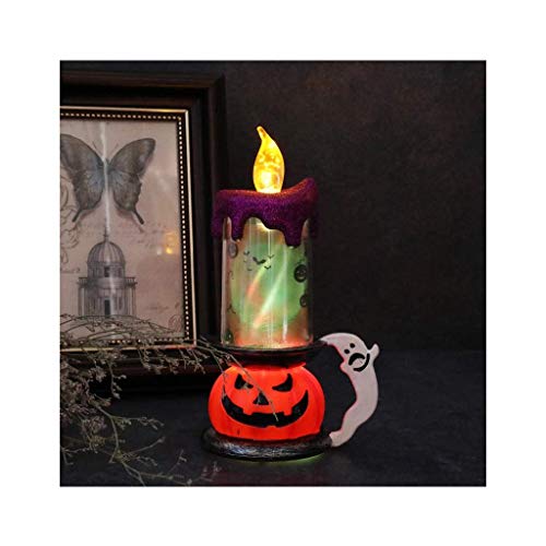 LQH Decoración de la lámpara LED del cráneo de Halloween Calabaza Parpadeo luz de la Vela del Partido Inicio (Size : 3)