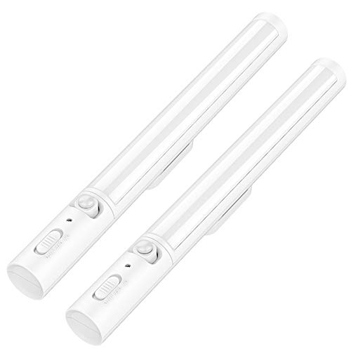 Luces Para Armarios, Iluminación LED Armario Sensor, a Pilas Blanco 26 cm, Iluminación 21 LED de Muebles（2 Pack ）