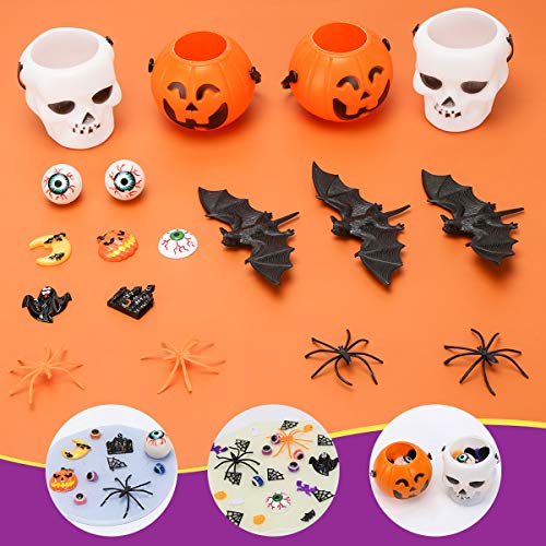 Luclay Slime Kit de Suministros de Halloween, Kit de Limo Esponjoso de Bricolaje, Juego de Limo de Cristal para niñas, niños, Juguetes, Accesorios para Manualidades artísticas para niños