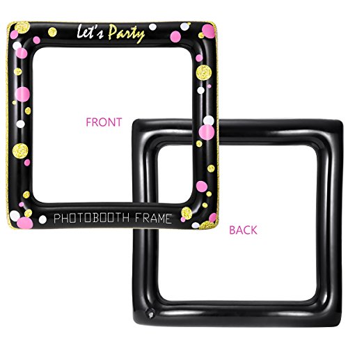 LUOEM Marco de Selfie inflable Photo Props Selfie Picture Photobooth Frame para cumpleaños boda nupcial ducha Baby Shower Summer Pool Party Supply