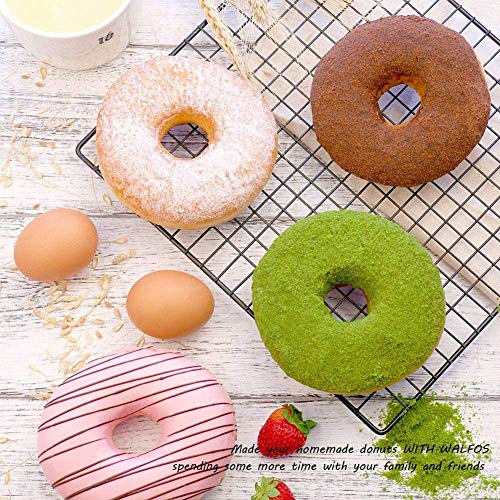 LURICO 2 Pcs Moldes de Silicona Donut - Se Puede Utilizar en hornos, microondas y frigoríficos, para Hacer Galletas, Magdalenas, Pasteles, Bagels, Rosquillas