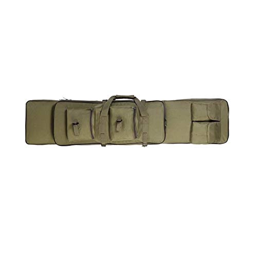 LUVODI Bolsa para Rifle Funda para Armas Pistola Bolsa de Almacenamiento con Correa de Hombro para Caza Pesca Mochila de Nylon Impermeable 120 x 30 x 7 cm Color Verde