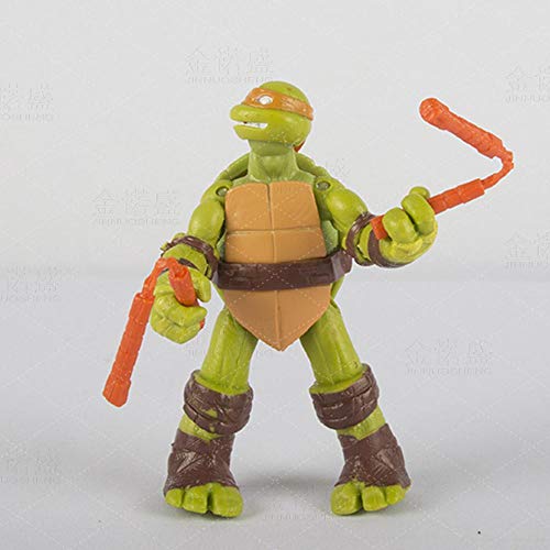 LZH Animado Tortugas Ninja Conjunto De 4 Modelos Articulados Personajes De Anime Personajes Infantiles De Cumpleaños De La Colección del Regalo 12cm