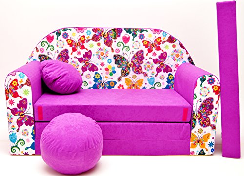 M33 Niños Bar Dormir emergente sofá sofá sofá Mini sofá 3 en 1 Baby Set + – Sillón infantil y asiento cojín + colchón