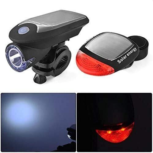 Mafiti Luz Bicicleta Recargable USB, Linterna Bicicleta Impermeable con Luz Bicicleta Delantera, Campana y Luz Trasera Bicicleta, Luz LED Bicicleta para Carretera y Montaña - Seguridad para la Noche