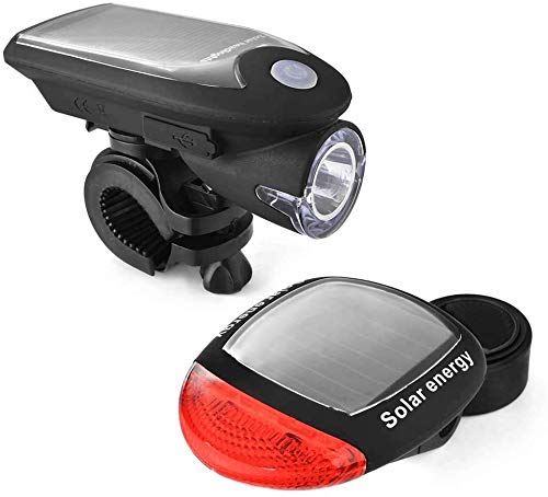 Mafiti Luz Bicicleta Recargable USB, Linterna Bicicleta Impermeable con Luz Bicicleta Delantera, Campana y Luz Trasera Bicicleta, Luz LED Bicicleta para Carretera y Montaña - Seguridad para la Noche