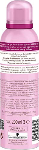 Magno - Gel de Ducha en Espuma Rosé - Con aceite de Almendra - Textura Mousse - 200ml