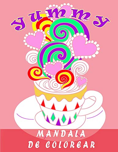 MANDALA DE COLOREAR: cuaderno colorear adultos y niños ,frutas, helado...,/cuadernos dibujo mandala/cuadernos de pintar mandalas flores