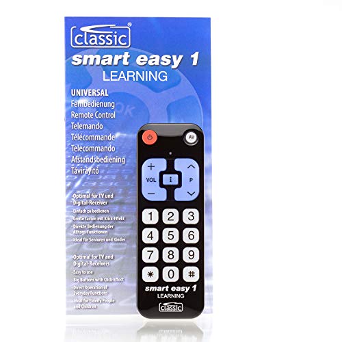 Mando a Distancia Smart Easy 1, Mando – Mando a Distancia Universal para Personas Mayores, grúa Casas, hoteles