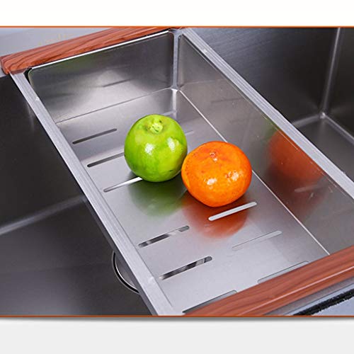 Manual de Acero Inoxidable Espesado un Solo Tanque de Lavado del Fregadero de Cocina Grande Pot Dishwash Piscina Solo Vaso Fregaderos de un seno 12.9