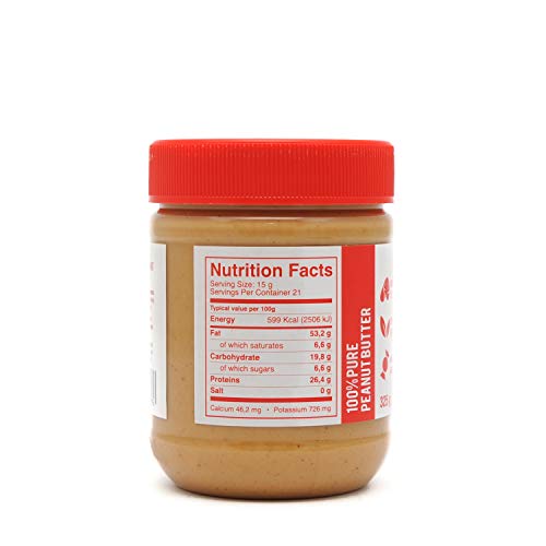MapleFarm - Mantequilla de cacahuete 100% pura - CRUNCHY - 325g - 100% Pure peanut butter - Sin gluten. Sin azúcares añadidos. Apta para veganos. Sin aceite de palma.