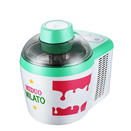 Máquina para Hacer Helados eléctrica, máquina de Helado de Yogur Helado con Sorbete, tazón congelador de 0,6 Cuartos de galón, Tapa de caño Grande y Paleta de Mezcla para Postre de Servicio Suave