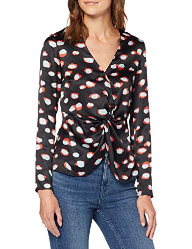 Marca Amazon - find. Top Cruzado de Satén Mujer, Multicolor (Multicoloured), 40, Label: M