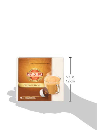 MARCILLA Café con Leche - cápsulas compatibles con las cafeteras Nescafé(R)* Dolce Gusto(R)* | 3 paquetes de 14 cápsulas - Total 42 cápsulas