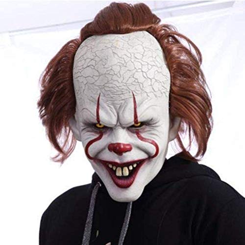 Máscara de Halloween, máscara de payaso asustadizo, máscara de payaso for adultos látex miedo, no tóxico, mascarilla facial, máscara del partido de terror for la mascarada / traje / Halloween / partid