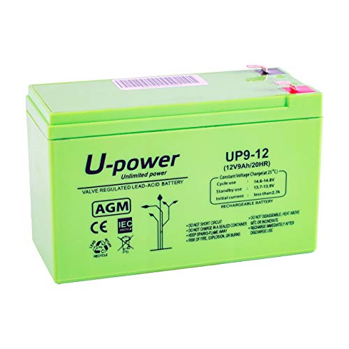 Master U-Power Batería Plomo AGM UP 9Ah 12V