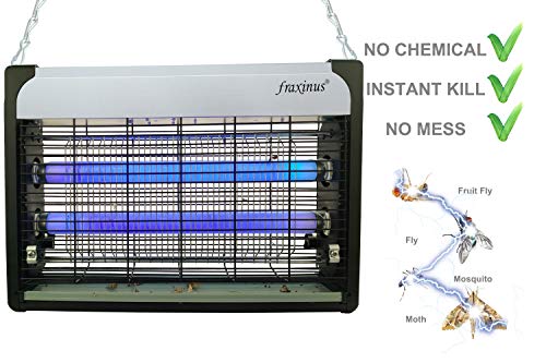 Matamoscas Electrico, Lampara Antimosquitos Electrico Luz Ultravioleta 20W Atrapa Insectos Eliminador, Ultra Delgado, Protege 1.000 sq.ft. [EU Plug]