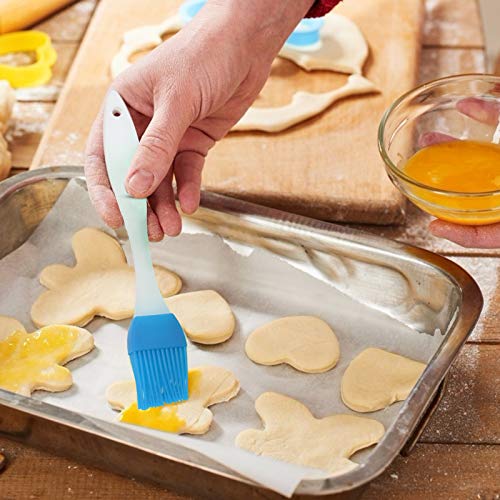 Matogle Pincel de Silicona para Repostería 4 pcs Cepillo para Pastelería de Silicona Resistente al calor con 4 pcs Mini Espátula para Crema de Leche Utensilio para Cocina Barbacoa Hornear Asar