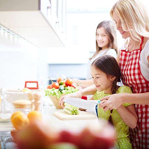 Meilo cuchillos de cocina para niños,Juego de cuchillos de cocina， cuchillos de cocina seguros para niños, cuchillos de nailon para chef(4 unidades)