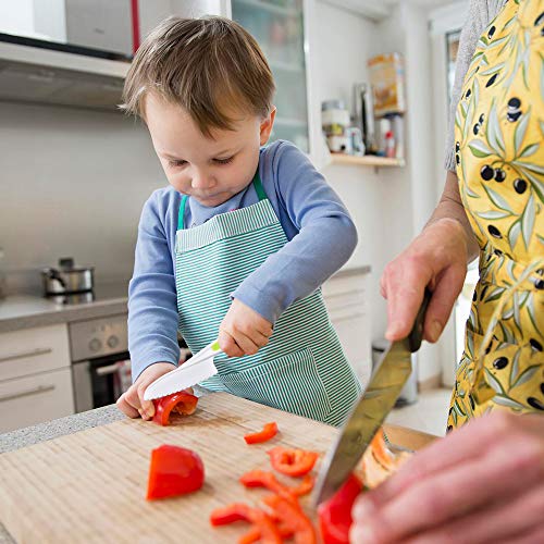 Meilo cuchillos de cocina para niños,Juego de cuchillos de cocina， cuchillos de cocina seguros para niños, cuchillos de nailon para chef(4 unidades)