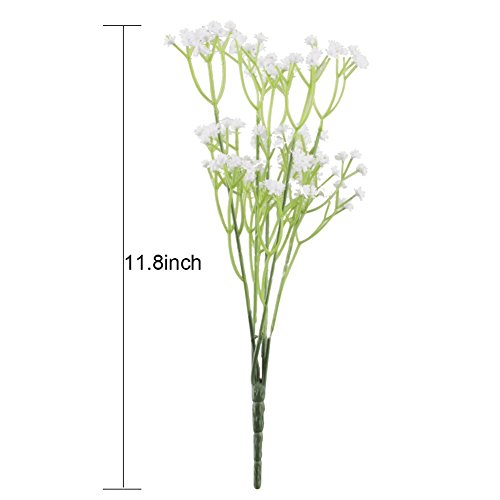Meiwo 5 Pcs Real Toque Látex Artificial Gypsophila Paniculata Flor Para El Boda Casamiento Decoración Arreglo