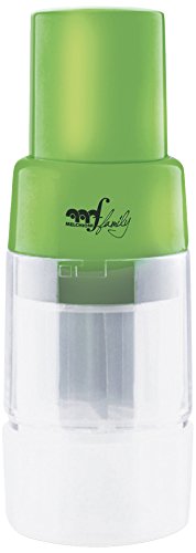 Melchioni Mini Chop 118700067-Mini Picador de Especias y ajos con Lama Vertical, Apto para Lavado, Color Verde y Transparente, Plastic