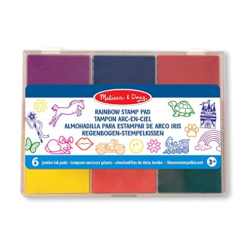 Melissa & Doug- Rainbow Cojín de Estampillas, Multicolor (11637)