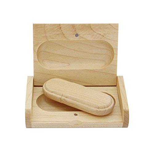 Memoria USB de Madera de Arce, USB 2.0/3.0, Almacenamiento de Datos con Caja de Madera 2.0 16GB