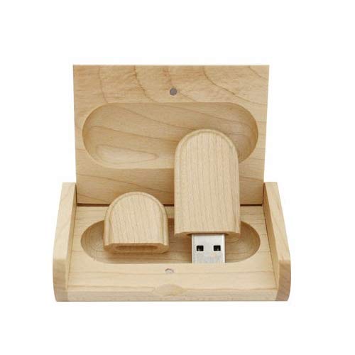 Memoria USB de Madera de Arce, USB 2.0/3.0, Almacenamiento de Datos con Caja de Madera 2.0 16GB