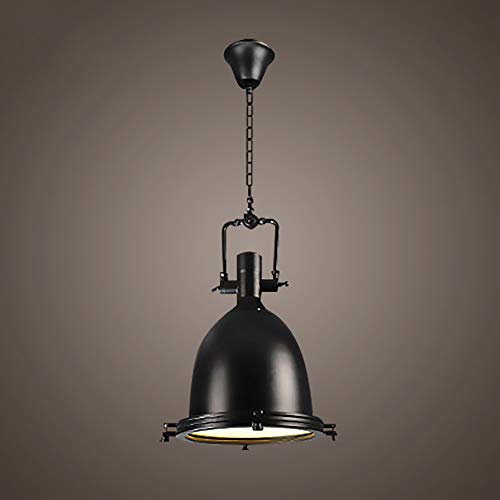 Metal Industrial Lámparas De Araña,1-ligero Vintage Loft Iluminación De Colgante,isla Cocina Lámpara Colgante Montaje Náutico Antiguo Flush Lámpara De Techo Accesorio De-negro