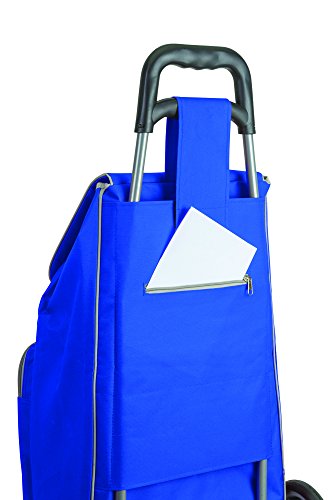 Metaltex Peony - Carro de Compra con 6 Ruedas, 48 Litros, Azul