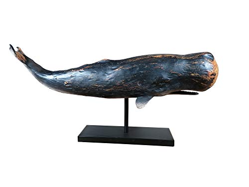 MichaelNoll - Figura decorativa (polirresina, 77 x 17,5 x 38,5 cm), diseño de ballena