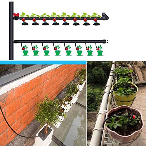 Micro Flow Gotero, 100 Piezas Goteo Agua de la Cabeza de la Manguera Ajustable Cuentagotas Jardín de Riego Nebulización para Macetas de Jardín Césped