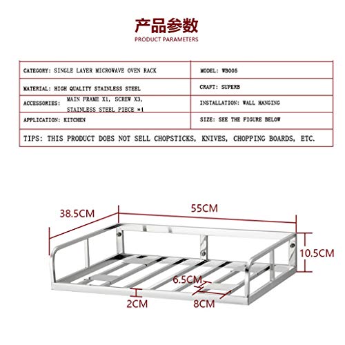 MICROWAVE OVEN RACK Estanterías para Horno Microondas,Soporte Pared De Almacenamiento para La Cocina Estante Accesorio De para Horno De Microondas Soporte De Pared 55 * 38 * 10Cm