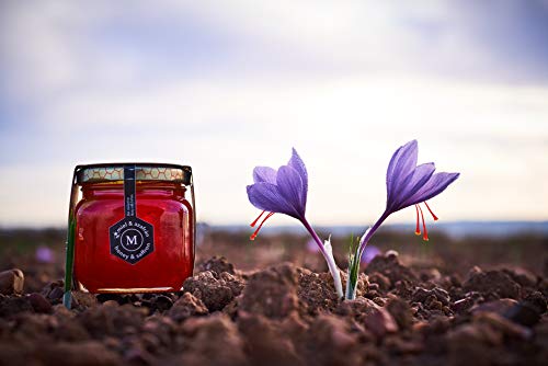 Miel Pura de Abeja de la flor de Naranjo o Azahar Producida en España con Azafrán de la Mancha (250 Gr)