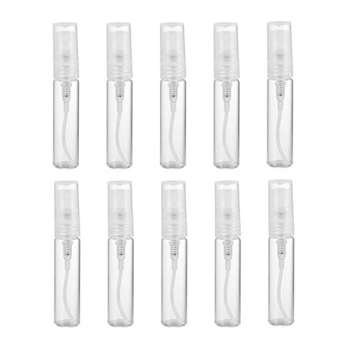 MILISTEN 10Pcs 5Ml Pulverizador Botella de Perfume Botellas de Vidrio Rellenables Contenedor de Bomba de Maquillaje Transparente para Viajes a Domicilio Contenedor Recargable de Aerosol