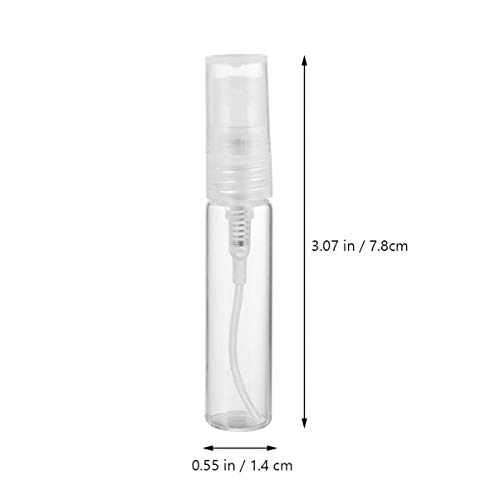 MILISTEN 10Pcs 5Ml Pulverizador Botella de Perfume Botellas de Vidrio Rellenables Contenedor de Bomba de Maquillaje Transparente para Viajes a Domicilio Contenedor Recargable de Aerosol