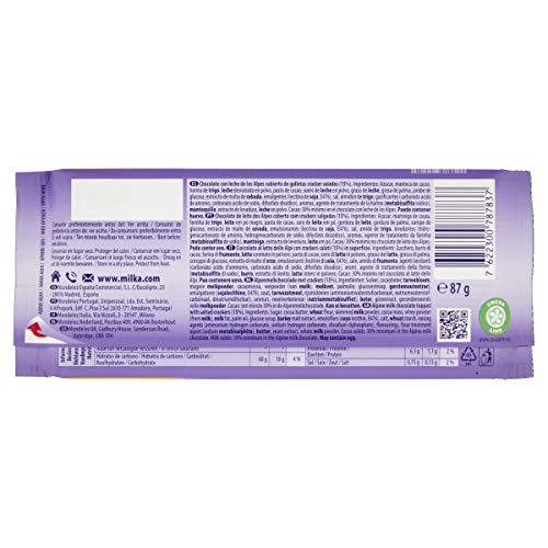 Milka Tableta de Chocolate con Leche de los Alpes y Galletas Saladas TUC - 87 g