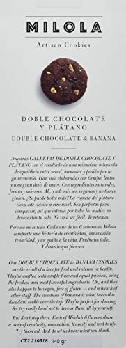 Milola, Galleta de Doble Chocolate y Plátano - 3 de 140 gr. (Total 420 gr.)