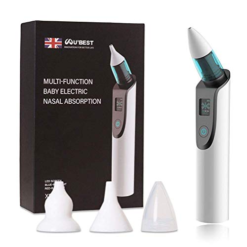 Minetom Aspirador Nasal Bebe Electrico Aspirador de Nariz del Bebé 3 Niveles De Succión Pantalla LCD,USB cargando Aspirador Nasal Para bebé & Recién Nacido