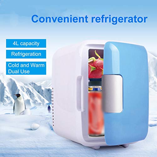 Mini refrigerador doméstico de 4L Refrigeradores de doble uso Congelador de refrigerador de coche de bajo ruido Caja de hielo frío Caja de preservación del calor térmico-Blanco (BCVBFGCXVB)